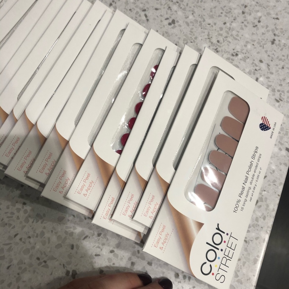 HUGE lot of Color Street nails!  38 sets + bonus